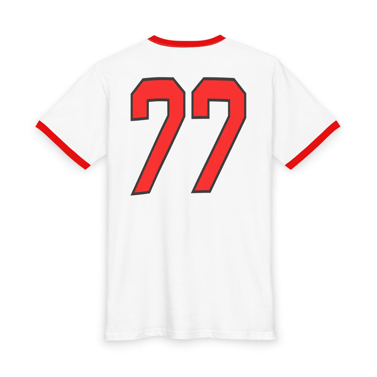 Sombr Tour Merch – 77 Red Ringer Tee