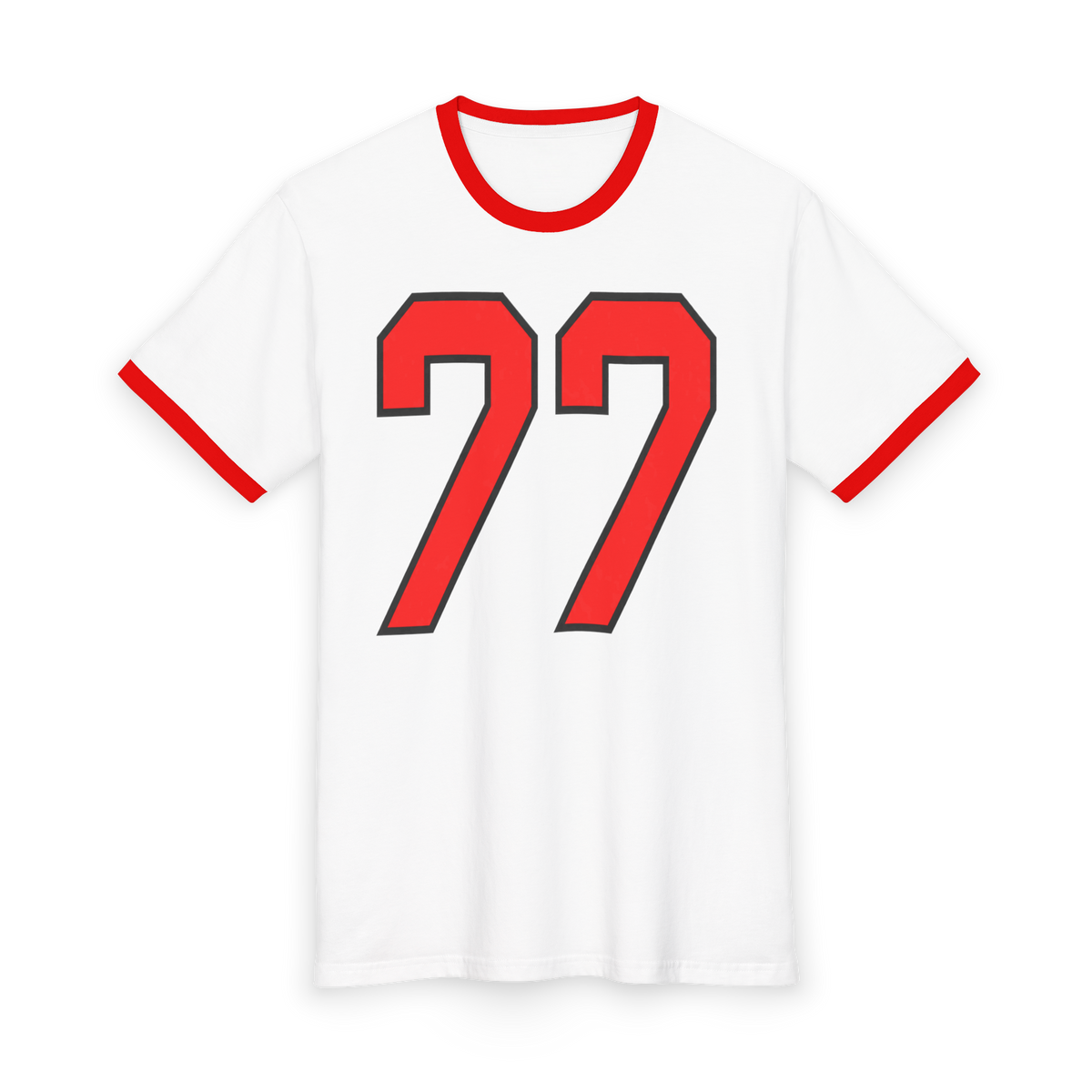 Sombr Tour Merch – 77 Red Ringer Tee