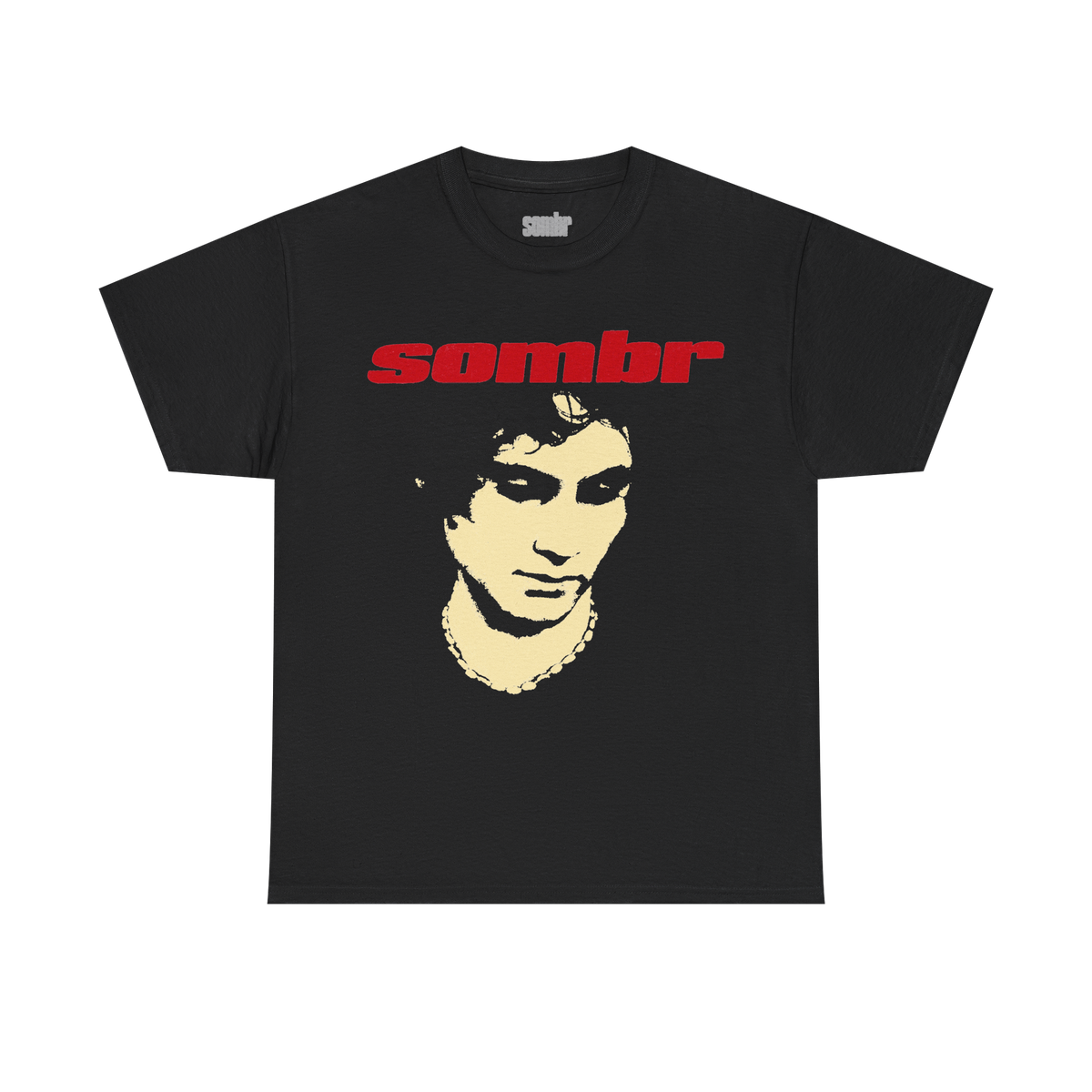 Sombr Tour Merch – Sombr Looking Down Photo Black Tee