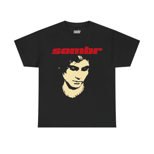 Sombr Tour Merch – Sombr Looking Down Photo Black Tee