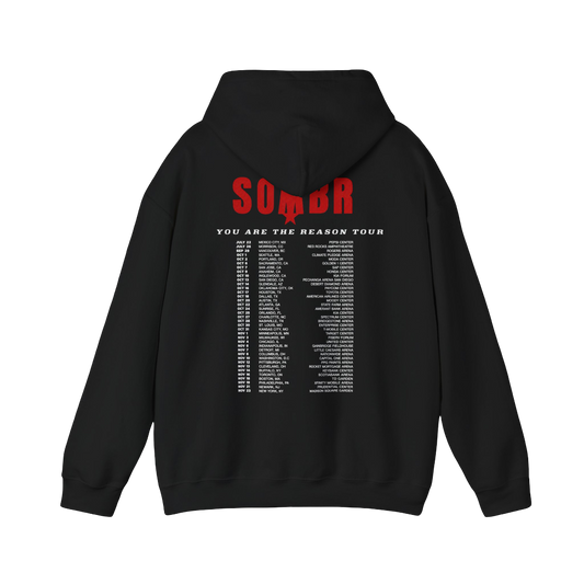 Sombr Tour Merch - You Are The Reason Tour Black Hoodie