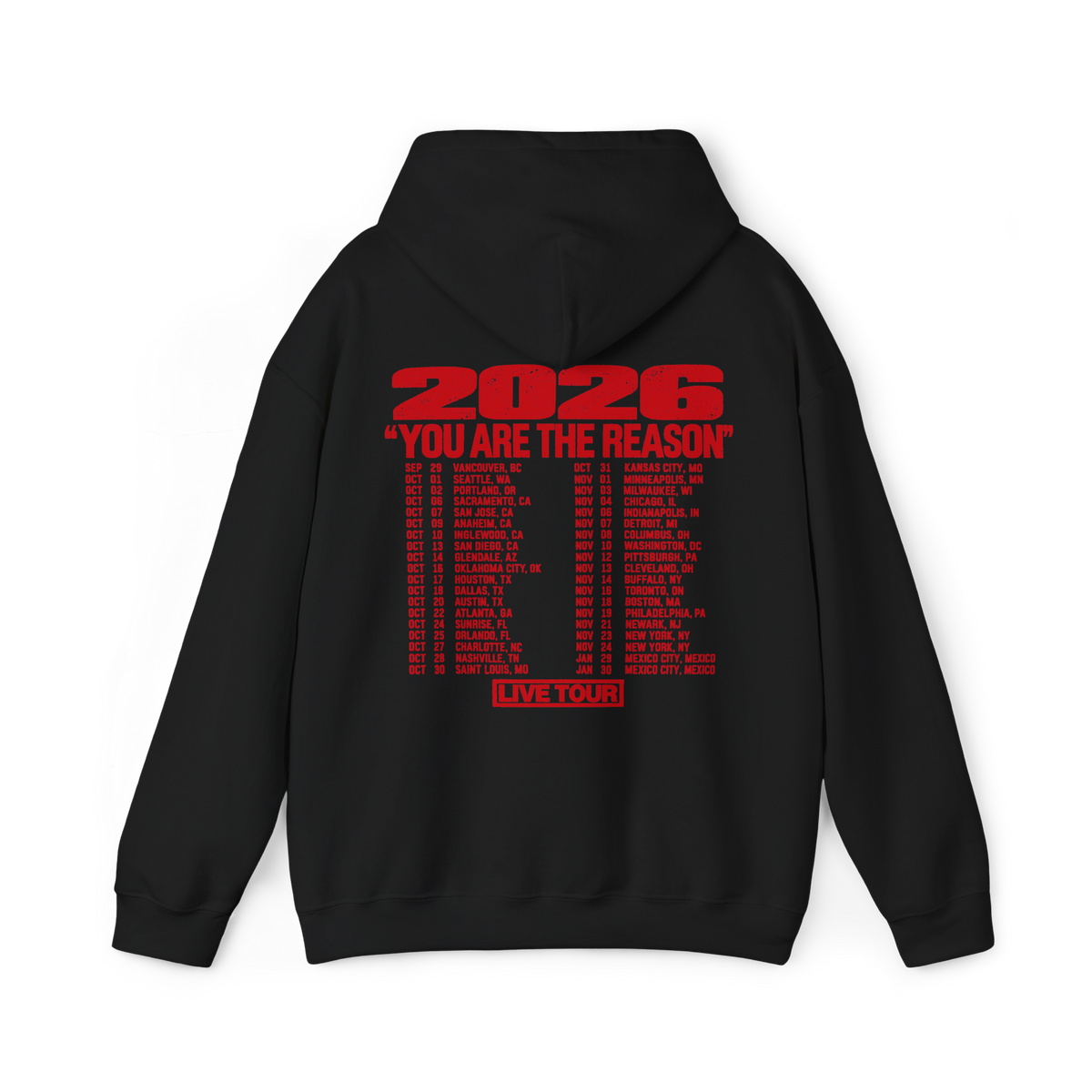 Sombr Tour Merch – You Are The Reason Tour Dates Hoodie